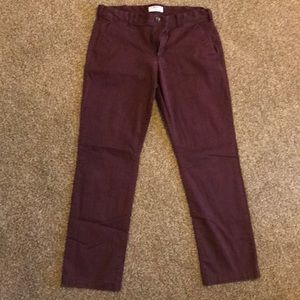 Express Men’s Slim Fit Chinos—Plum Color